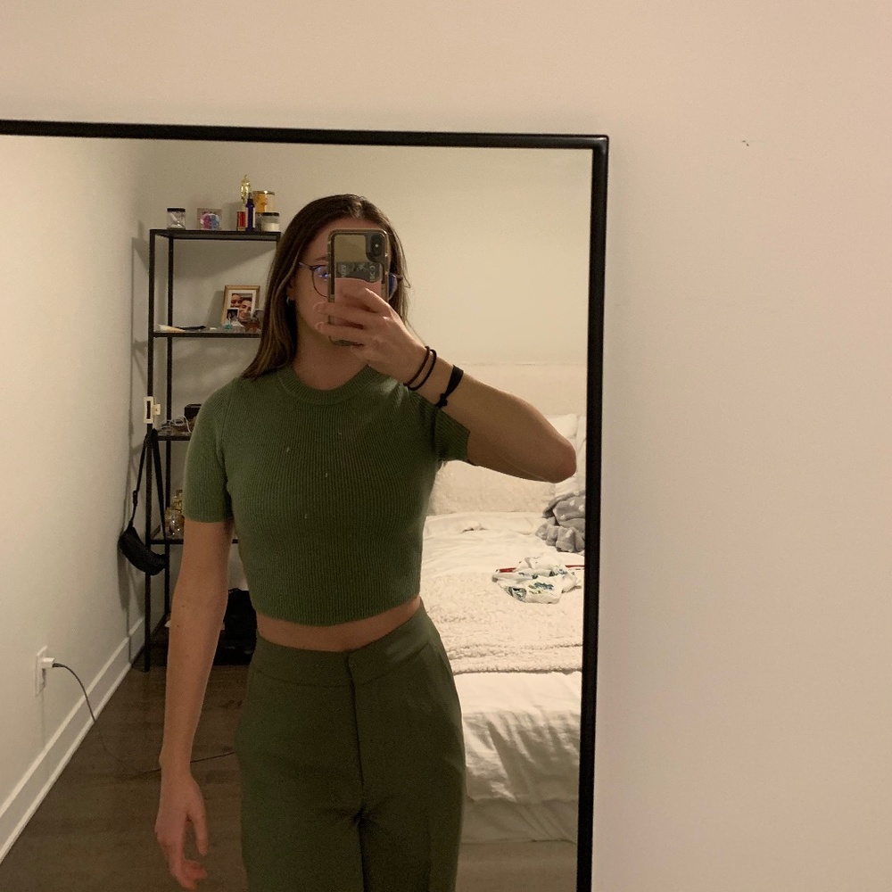 Zara green shirt